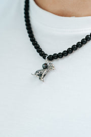 Collar Xolo de Luz, joya de plata .925, con obsidiana y hematita – Gabriela Sánchez (vista 3)