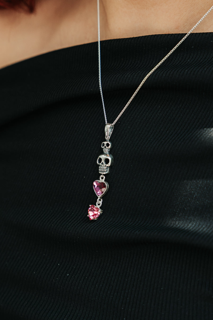 Dije Amores, joya de plata .925, con cristal Swarovski – Gabriela Sánchez (vista 5)