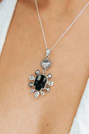 Dije Corazón y Mariachi, joya de plata .925, con cristal Swarovski – Gabriela Sánchez (vista 2)