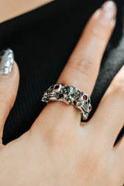 Anillo Canela y Copal, joya de plata .925, con cristal Swarovski – Gabriela Sánchez (vista 2)