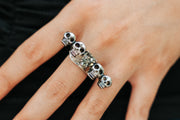 Anillo Calavera y Copal, joya de plata .925, con cristal Swarovski – Gabriela Sánchez