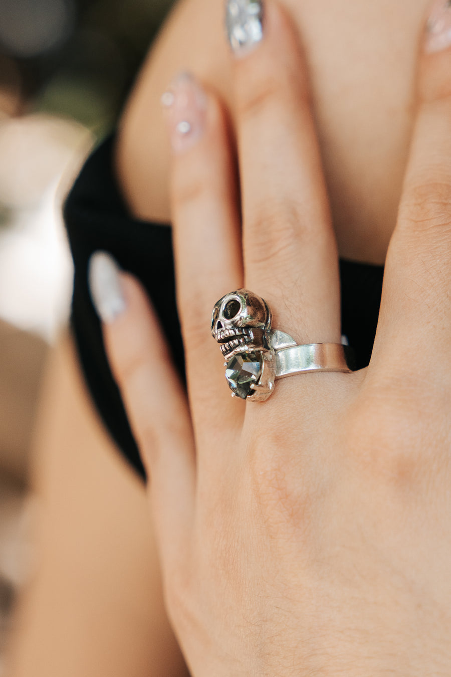 Anillo Doña Eulalia, joya de plata .925, con cristal Swarovski – Gabriela Sánchez (vista 4)