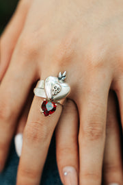 Anillo Latido, joya de plata .925, con cristal Swarovski – Gabriela Sánchez