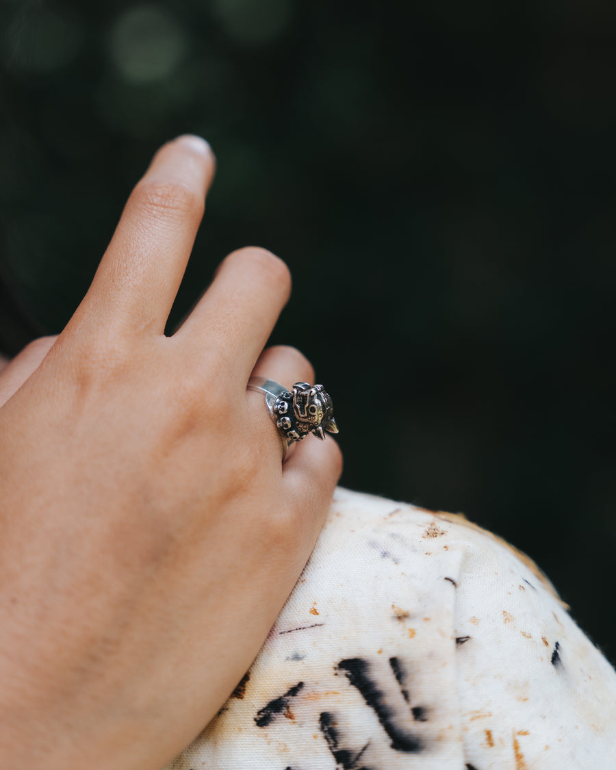 Anillo Balam, joya de plata .925 – Gabriela Sánchez (vista 3)