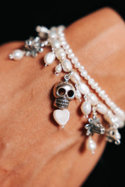 Pulsera Camino Iluminado, joya de plata .925, con perla – Gabriela Sánchez
