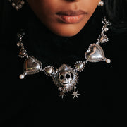 Collar Milagritos Bajo las Estrellas, joya de plata .925, con perla – Gabriela Sánchez (vista 2)