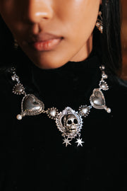 Collar Milagritos Bajo las Estrellas, joya de plata .925, con perla – Gabriela Sánchez (vista 4)