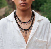Collar Canto de Obsidianas, joya de plata .925 – Gabriela Sánchez (vista 2)