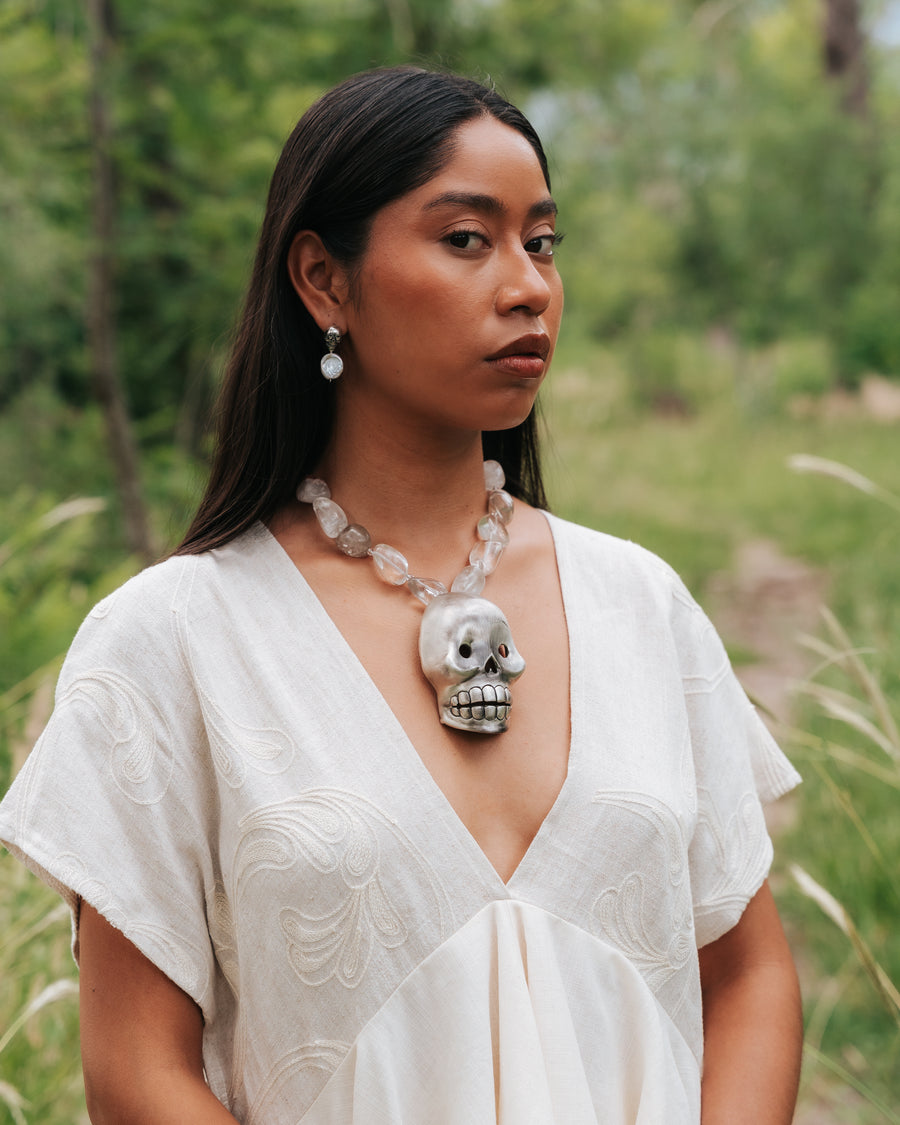 Collar Luz de Luna, joya de plata .925, con cuarzo – Gabriela Sánchez (vista 3)
