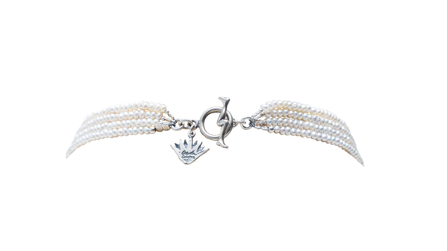 Collar Sincretismo Mágico, joya de plata .925, con perla – Gabriela Sánchez (vista 6)