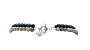 Collar Guardianes, joya de plata .925, con obsidiana y labradorita – Gabriela Sánchez (vista 4)