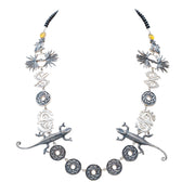 Collar Juego Prehispánico, joya de plata .925, con ámbar y ónix – Gabriela Sánchez (vista 2)