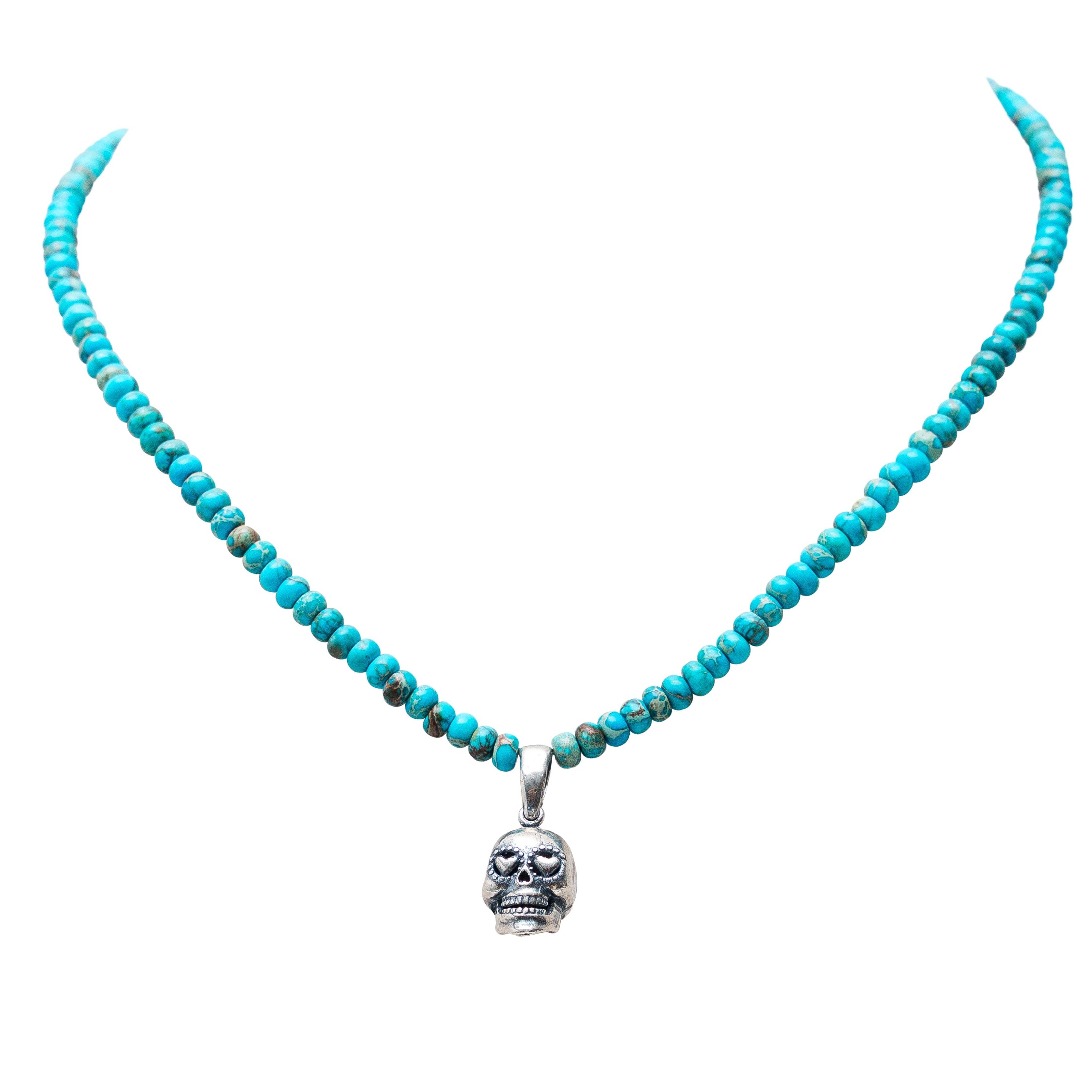 Collar Cráneo de Turquesa, joya de plata .925 – Gabriela Sánchez