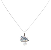 Dije Cabeza de Jaguar con Perla, joya de plata .925 – Gabriela Sánchez