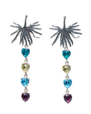 Aretes Destellos de Vida, joya de plata .925, con cristal Swarovski – Gabriela Sánchez