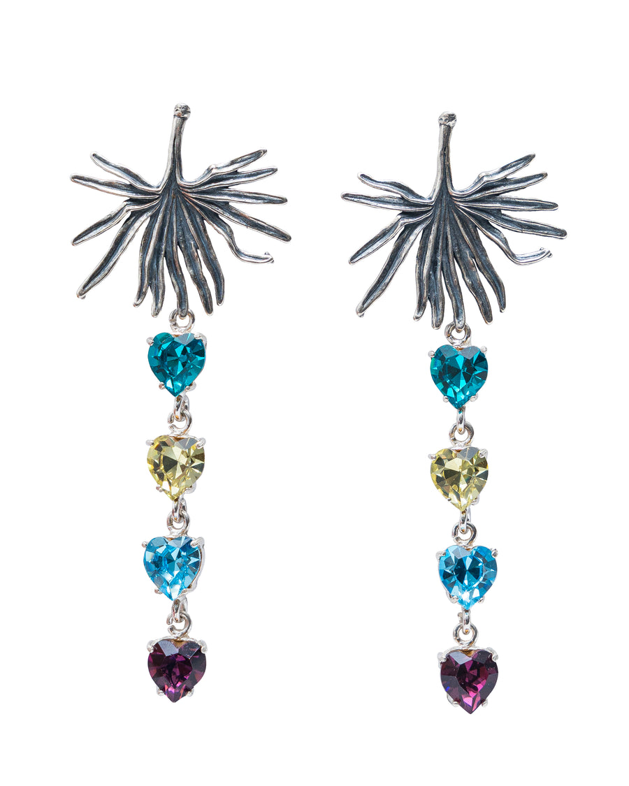 Aretes Destellos de Vida, joya de plata .925, con cristal Swarovski – Gabriela Sánchez