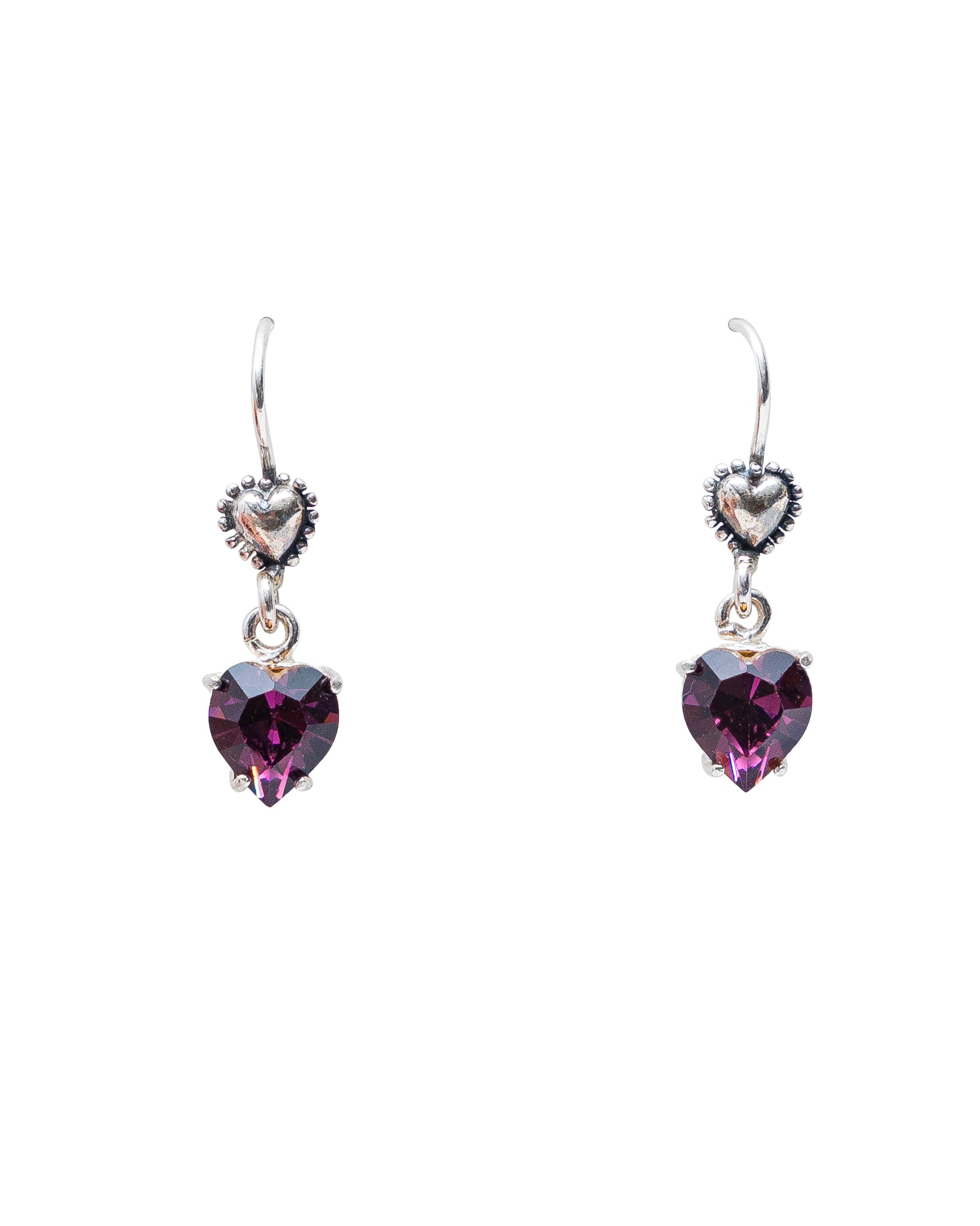 Aretes Corazón Brillante, joya de plata .925, con cristal Swarovski – Gabriela Sánchez