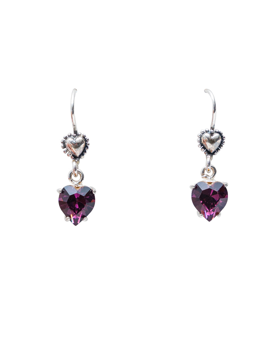 Aretes Corazón Brillante, joya de plata .925, con cristal Swarovski – Gabriela Sánchez