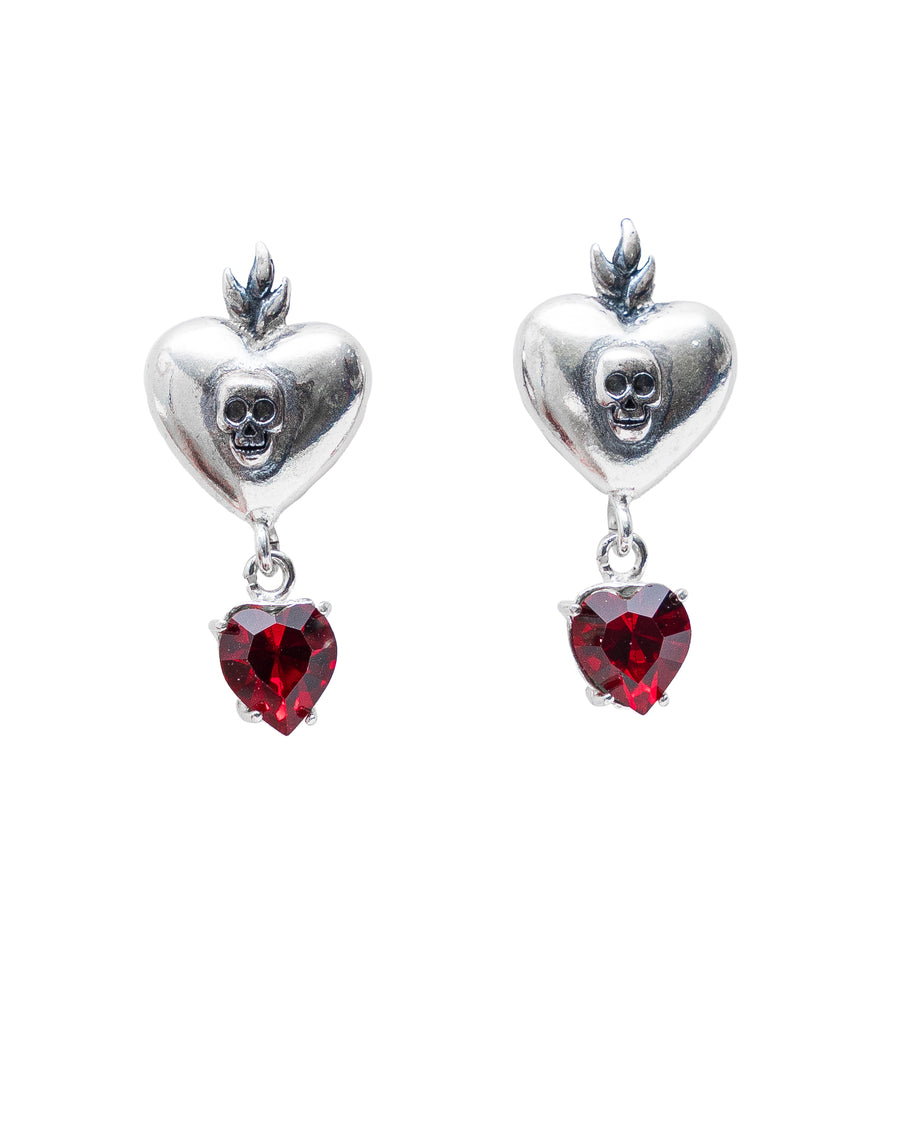 Aretes Latido, joya de plata .925, con cristal Swarovski – Gabriela Sánchez