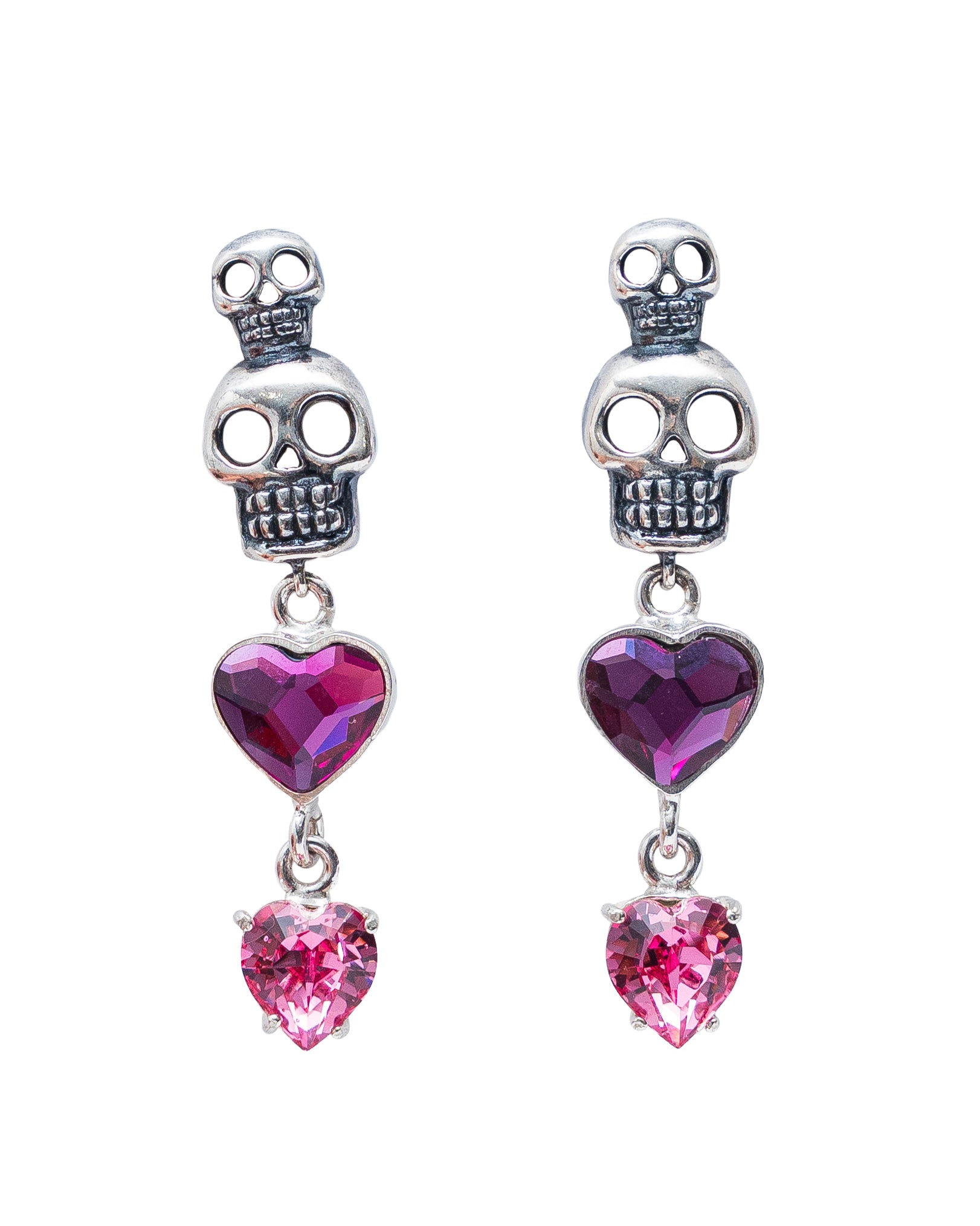 Aretes Amores Profundos, joya de plata .925, con cristal Swarovski – Gabriela Sánchez
