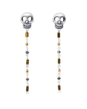 Aretes Cascada Dorada, joya de plata .925, con hematita – Gabriela Sánchez