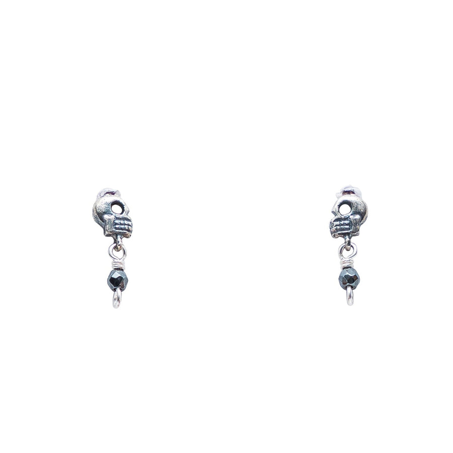 Aretes Encuentro Nocturno, joya de plata .925, con hematita – Gabriela Sánchez