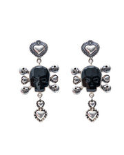Aretes Corazón y Mariachi, joya de plata .925, con cristal Swarovski – Gabriela Sánchez