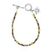 Pulsera Copal y Mezcal, joya de plata .925, con ámbar y hematita – Gabriela Sánchez