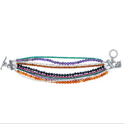 Pulsera Tradición Viva, joya de plata .925, con amatista y dioptasa – Gabriela Sánchez (vista 2)