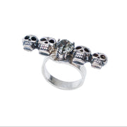 Anillo Calavera y Copal, joya de plata .925, con cristal Swarovski – Gabriela Sánchez (vista 2)
