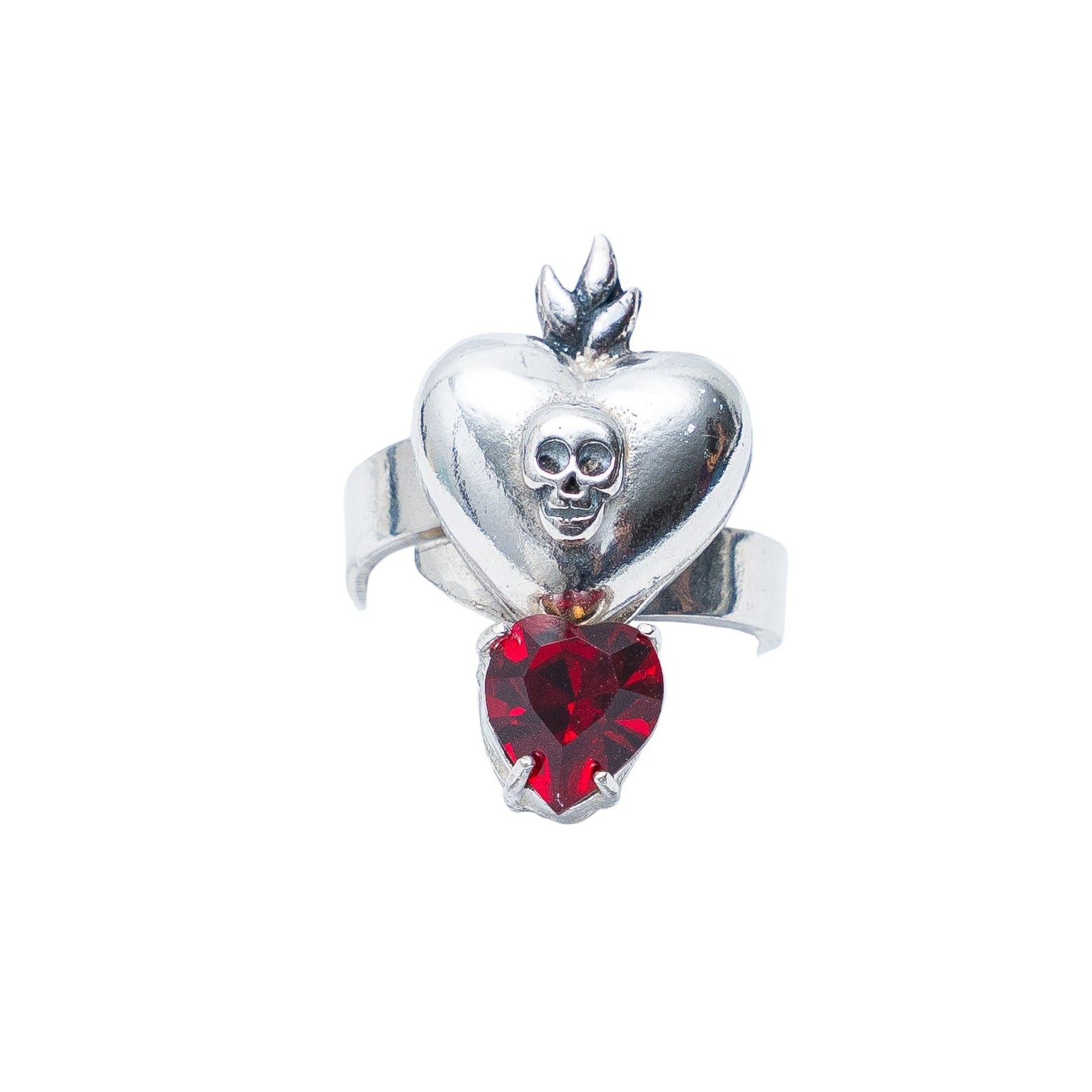 Anillo Latido, joya de plata .925, con cristal Swarovski – Gabriela Sánchez (vista 2)