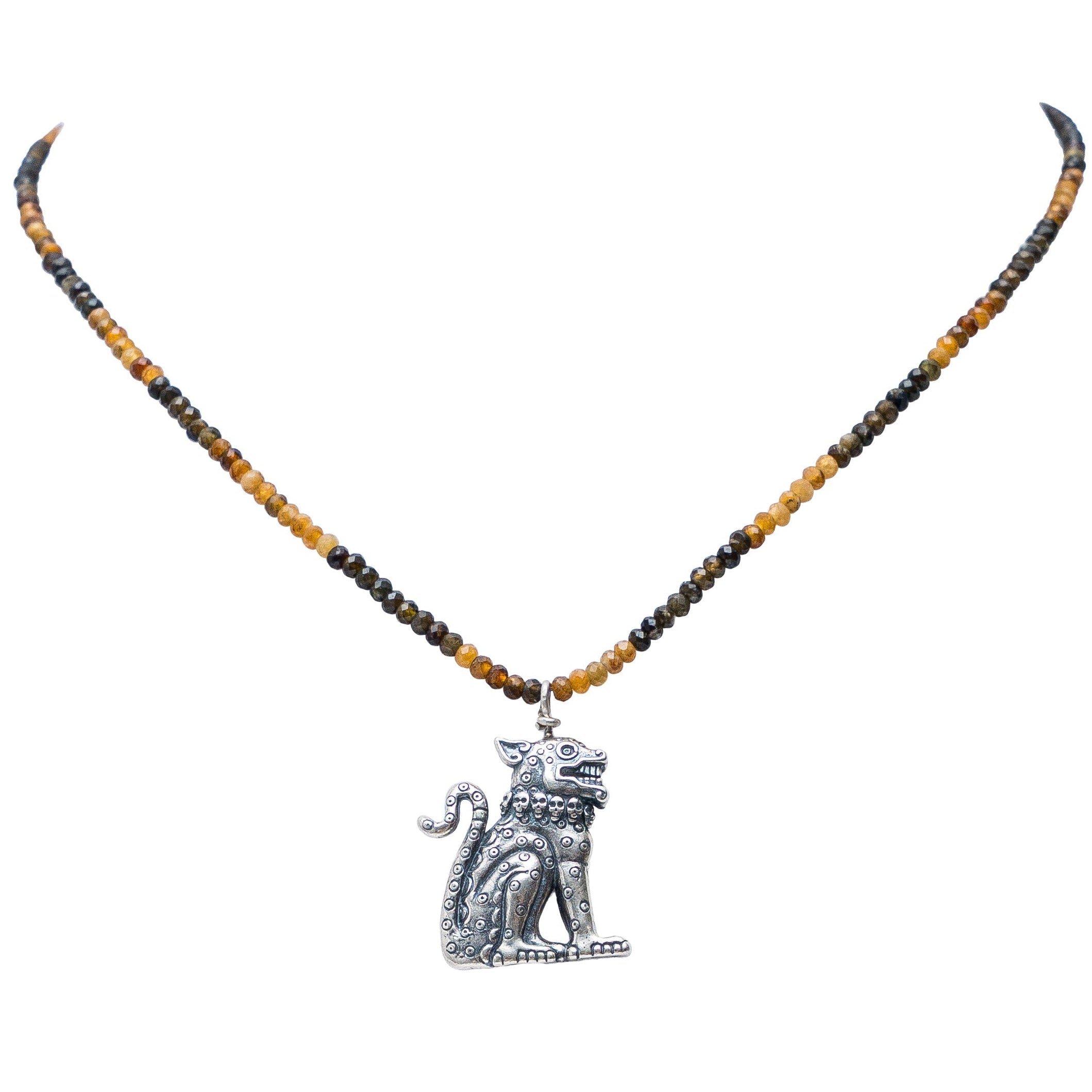 Collar Fuerza del Amanecer, joya de plata .925, con ojo de tigre – Gabriela Sánchez