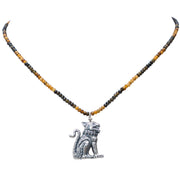 Collar Fuerza del Amanecer, joya de plata .925, con ojo de tigre – Gabriela Sánchez