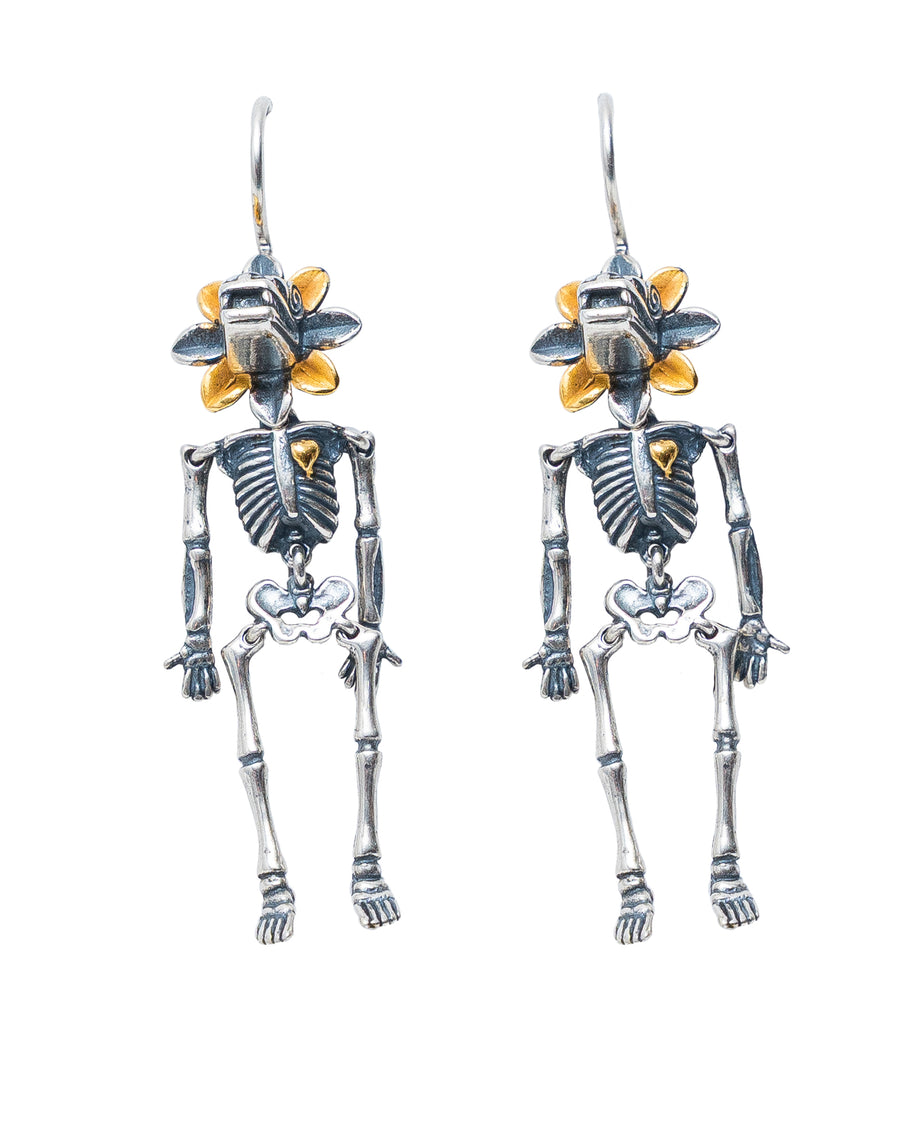 Aretes Huesitos Flor del Viento, joya de plata .925 – Gabriela Sánchez