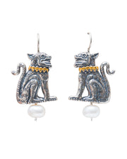 Aretes Guías Celestiales, joya de plata .925, con perla – Gabriela Sánchez
