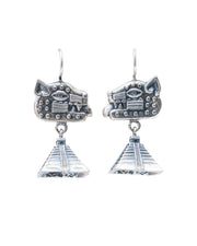 Aretes Templo de Balam, joya de plata .925 – Gabriela Sánchez