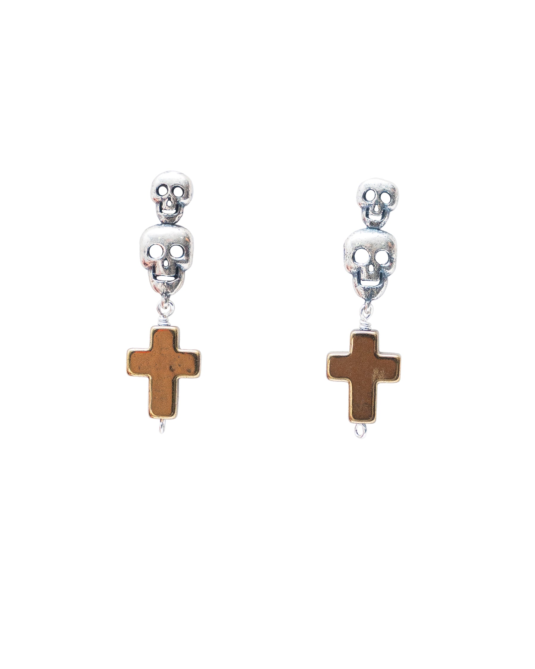Aretes Fiesta de Noche, joya de plata .925, con hematita – Gabriela Sánchez