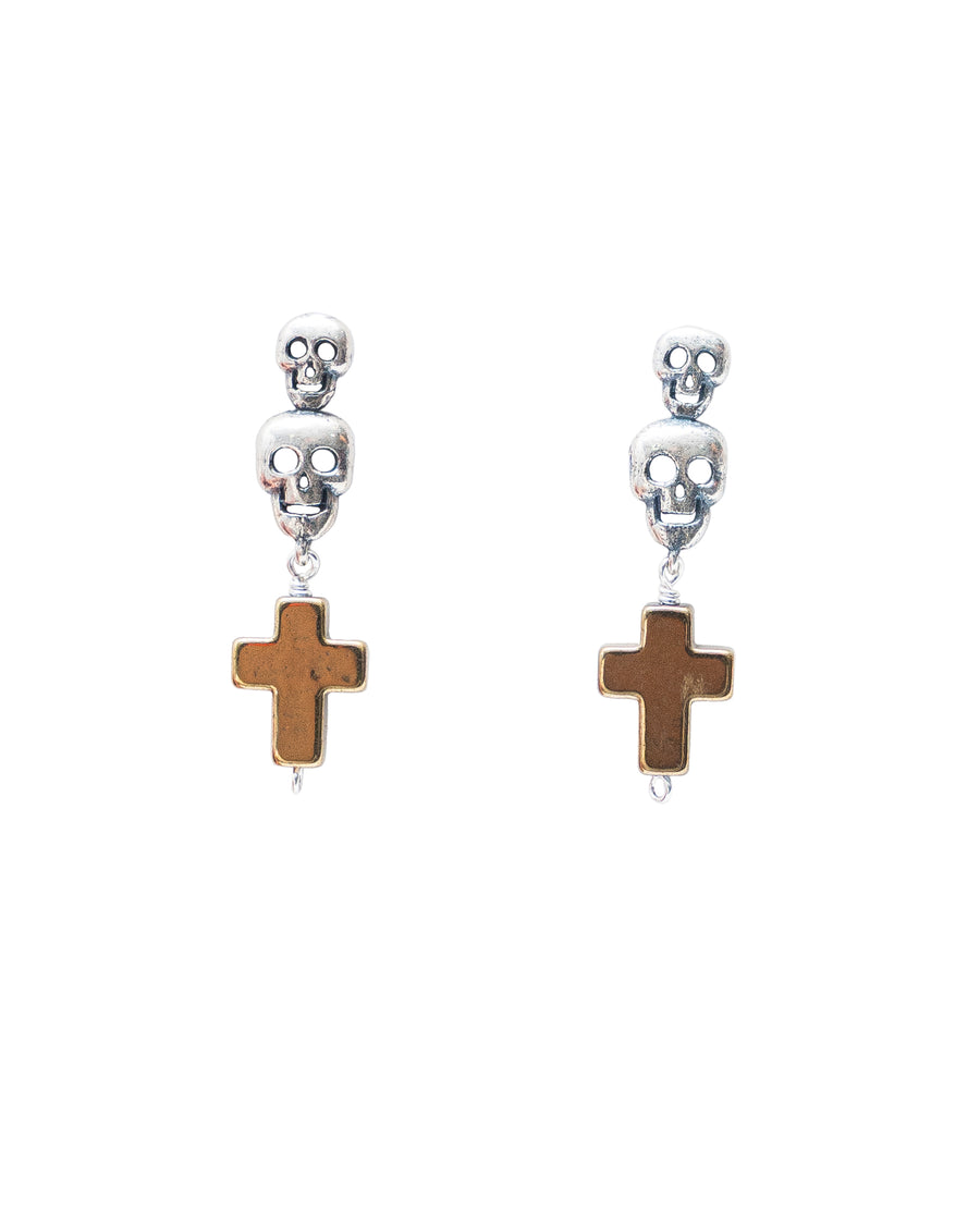 Aretes Fiesta de Noche, joya de plata .925, con hematita – Gabriela Sánchez