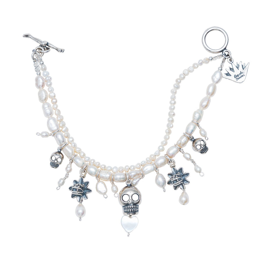 Pulsera Camino Iluminado, joya de plata .925, con perla – Gabriela Sánchez (vista 2)