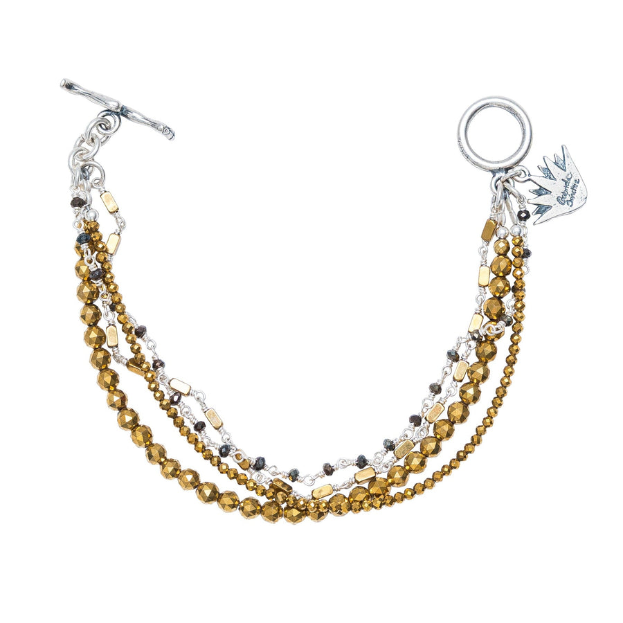 Pulsera Momento Divino, joya de plata .925, con hematita – Gabriela Sánchez