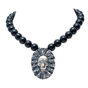Collar Catrina Tehuana, joya de plata .925, con ónix – Gabriela Sánchez
