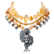 Collar Esplendor Ancestral, joya de plata .925, con citrina – Gabriela Sánchez