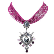 Choker Corazón de Azúcar, joya de plata .925, con rubí y cristal Swarovski – Gabriela Sánchez (vista 2)