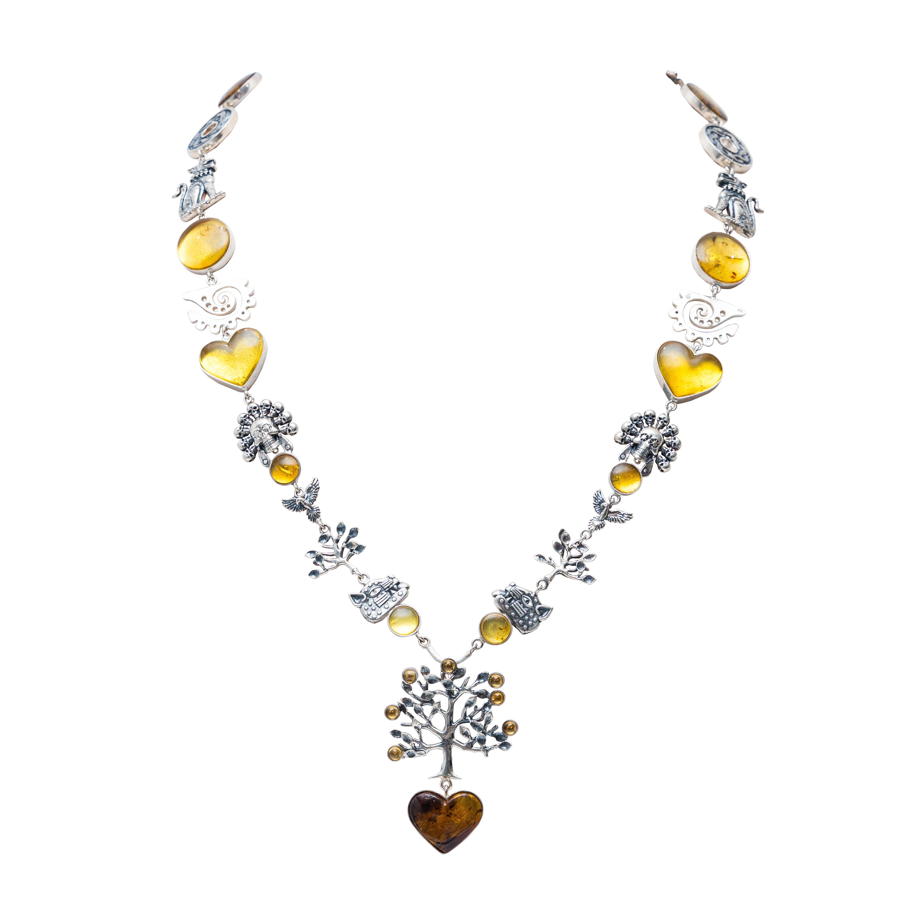 Collar Árbol de la Vida en Ámbar, joya de plata .925 – Gabriela Sánchez (vista 2)