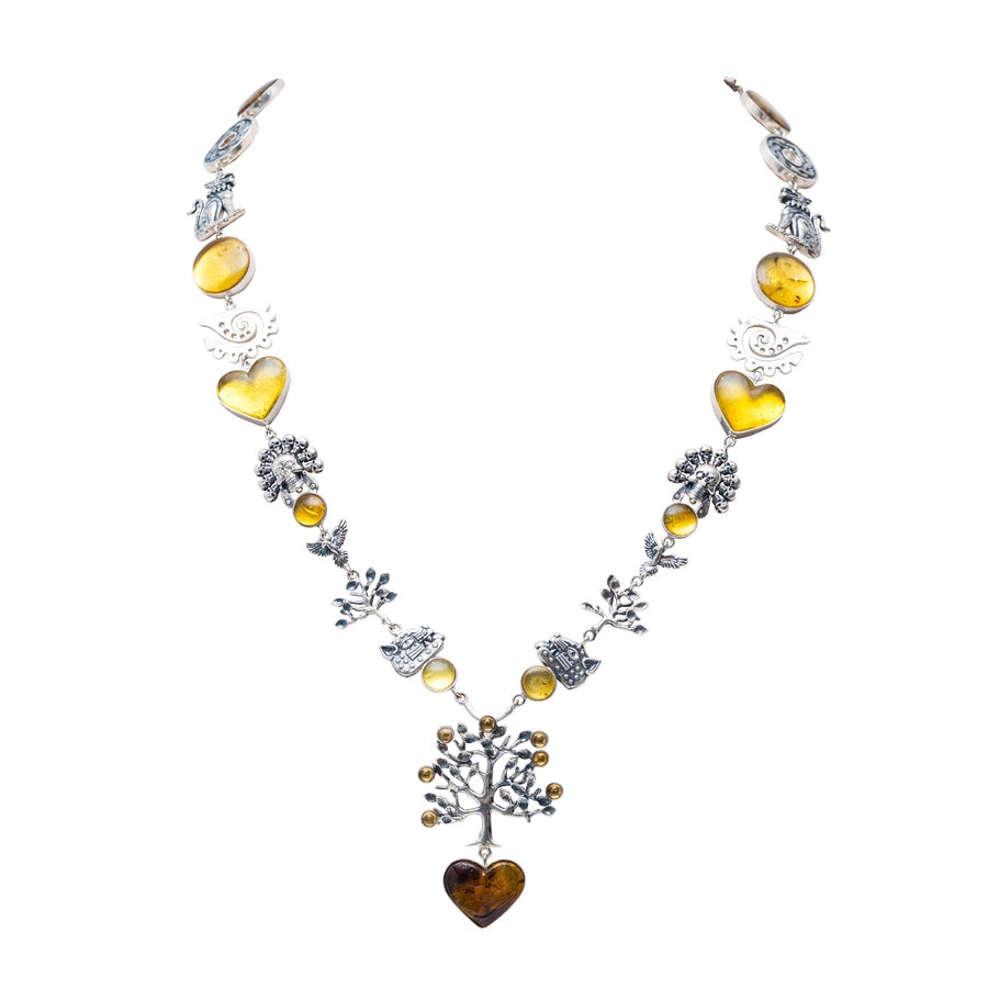 Collar Árbol de la Vida en Ámbar, joya de plata .925 – Gabriela Sánchez (vista 2)