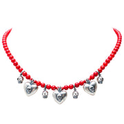 Collar Latido, joya de plata .925, con coral – Gabriela Sánchez