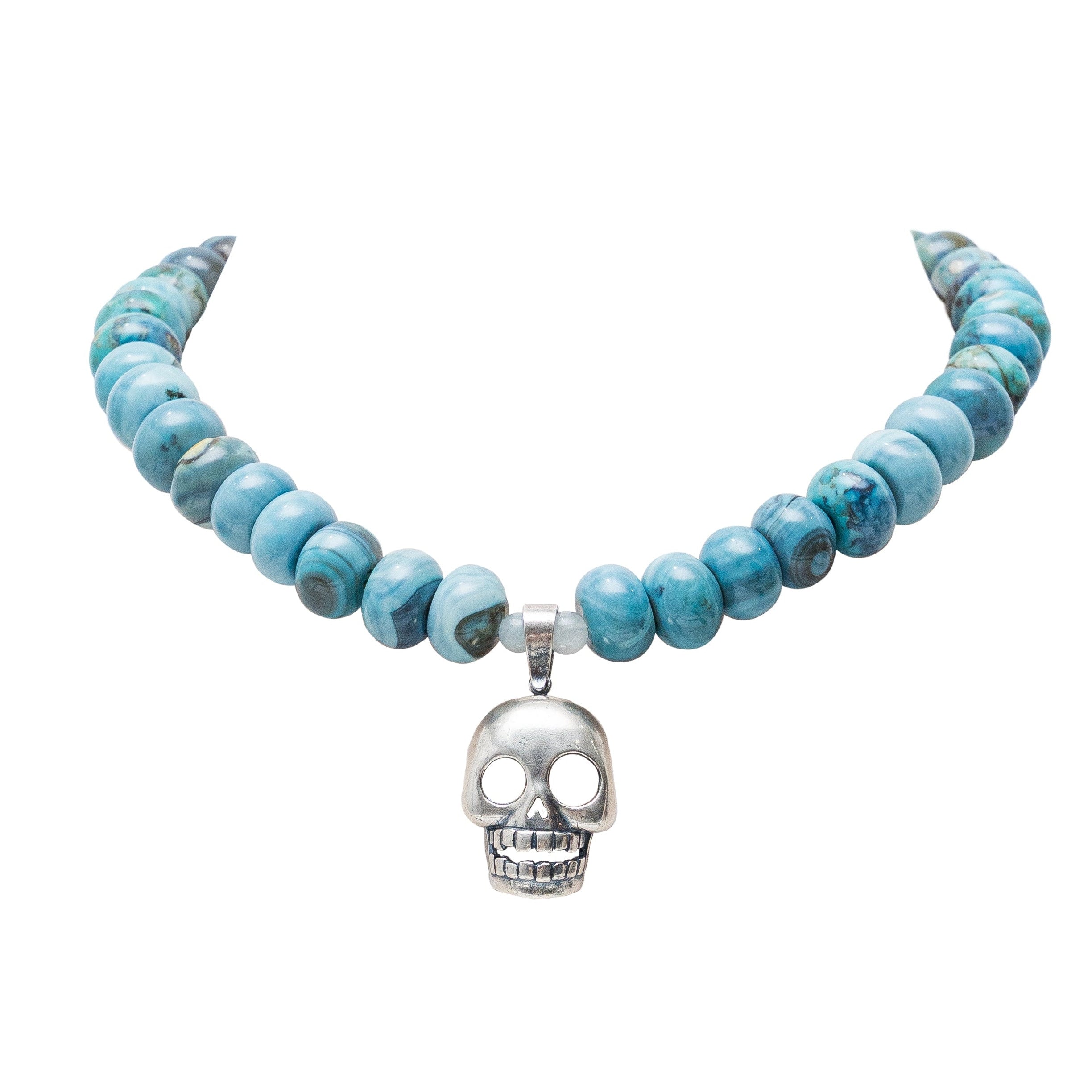 Collar Portal del Cenote, joya de plata .925, con ágata y aquamarina – Gabriela Sánchez