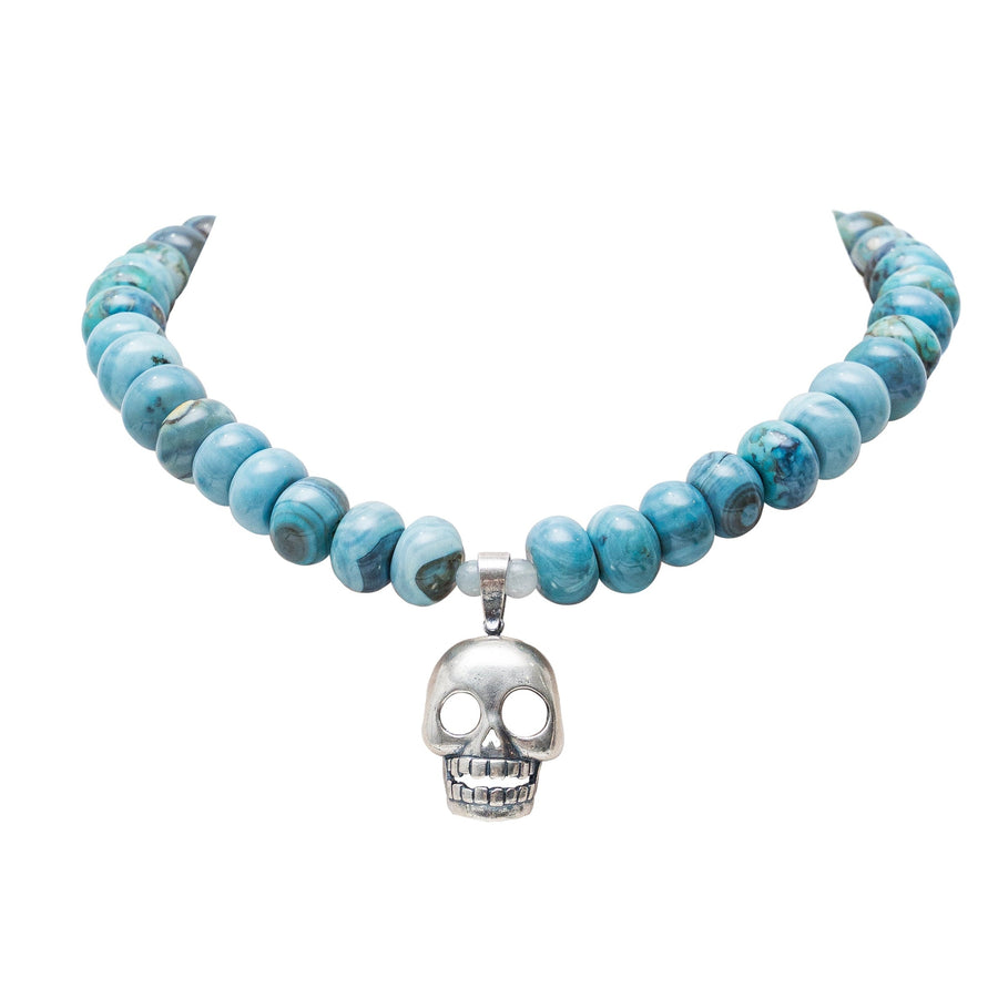 Collar Portal del Cenote, joya de plata .925, con ágata y aquamarina – Gabriela Sánchez