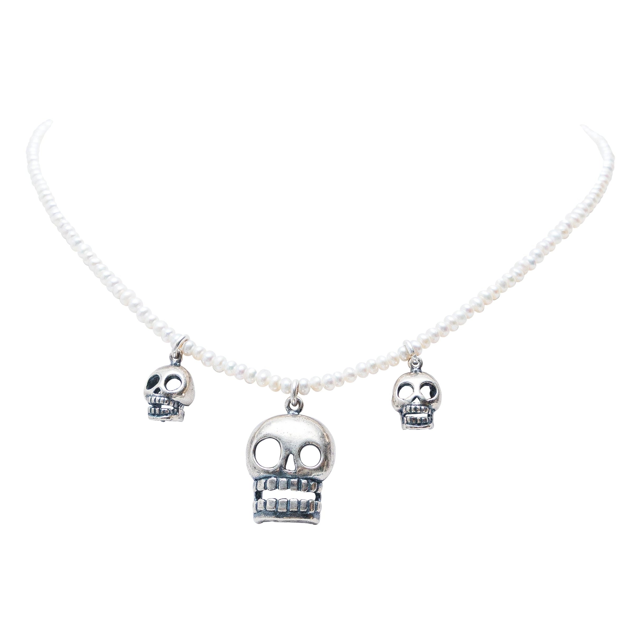 Collar La Risa de los Compadres, joya de plata .925, con perla – Gabriela Sánchez (vista 2)