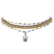 Choker Memoria de Barro, joya de plata .925, con hematita y pirita – Gabriela Sánchez